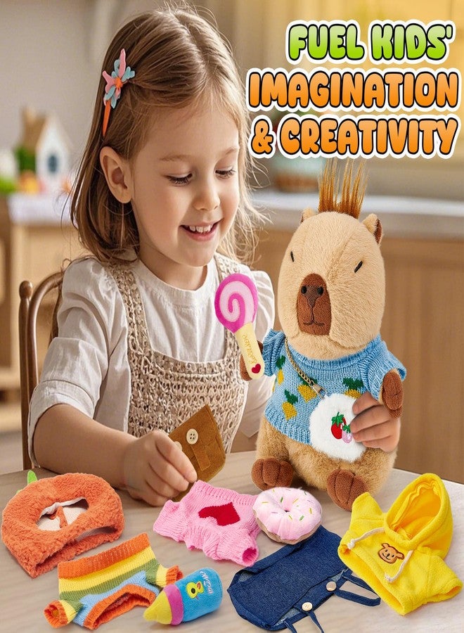 G.C 13 Pcs Plush Stuff Toys with Clothes Accessories Kids Stuffed Animal Toddler Pretend Play Dress Up Birthday Gifts 3 4 5 6 7 8 Year Old Boys Girls - Image 5